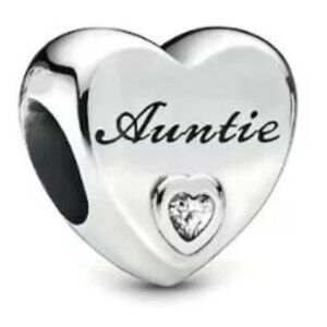 💜 Sterling Silver Auntie Aunt Charm